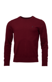 COTTON CASHMERE CABLE CREW NECK SWEATER