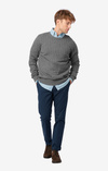 COTTON CASHMERE CABLE CREW NECK SWEATER