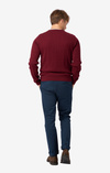 COTTON CASHMERE CABLE CREW NECK SWEATER