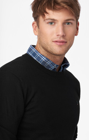 COTTON CASHMERE CREW NECK SWEATER