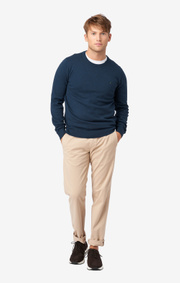 COTTON CASHMERE CREW NECK SWEATER