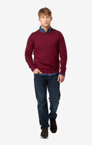 COTTON CASHMERE CREW NECK SWEATER