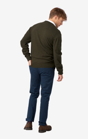 COTTON CASHMERE CREW NECK SWEATER