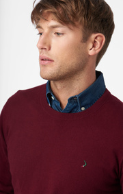 COTTON CASHMERE CREW NECK SWEATER