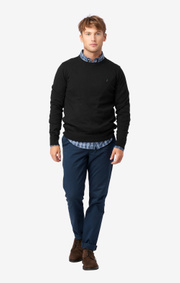 COTTON CASHMERE CREW NECK SWEATER