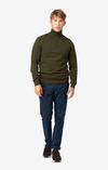 COTTON CASHMERE HALF ZIP SWEATER