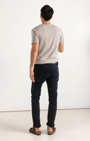 Boomerang - JARL V-NECK T-SHIRT - Lt grey melange