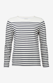 Boomerang - Malva striped jersey top - Offwhite