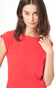 Boomerang - FREJUS SOLID PIQUÉ TOP - Tomato red