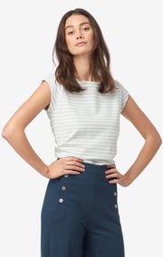 FREJUS STRIPED PIQUÉ TOP