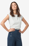 FREJUS STRIPED PIQUÉ TOP