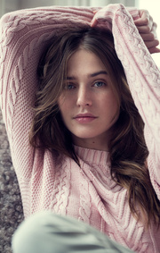 Boomerang - PY CABLE SWEATER - Middway pink