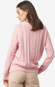 Boomerang - PY CABLE SWEATER - Middway pink