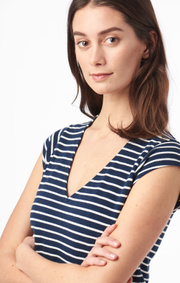BELLA PIQUE DRESS STRIPE