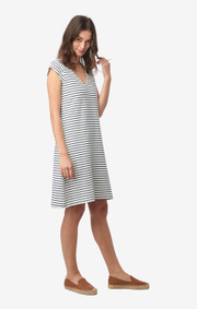 Bella pique dress stipe