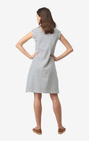 Bella pique dress stipe