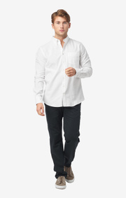 Boomerang - Nils organic cotton solid oxford t.a. fit b. shirt - White