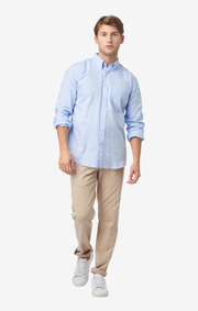 NILS ORGANIC COTTON SOLID OXFORD T.A. FIT B. SHIRT
