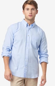 NILS ORGANIC COTTON SOLID OXFORD T.A. FIT B. SHIRT