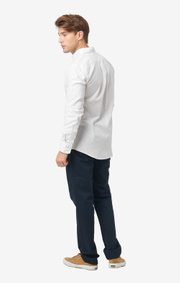 Boomerang - Nils organic cotton solid oxford t.a. fit b. shirt - White