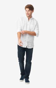 Linus linen t.a. fit cut away shirt
