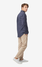 Boomerang - LINUS LINEN T.A. FIT CUT AWAY SHIRT - Blue nights