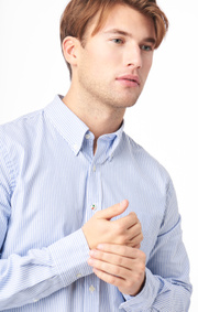 Nils org. cotton stripe oxford t.a. fit b.d. shirt