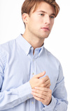 Nils org. cotton stripe oxford t.a. fit b.d. shirt