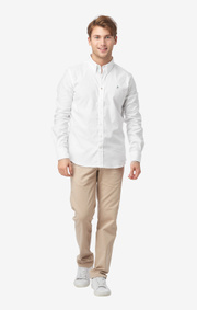 Boomerang - Nisse org. cot. stretch slim fit b.d. shirt - White