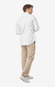 Boomerang - Nisse org. cot. stretch slim fit b.d. shirt - White