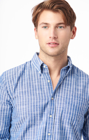 Edvin striped t.a. fit b.d. shirt