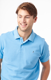 Boomerang - JOE ORGANIC COTTON POLO PIQUÉ - Shower blue