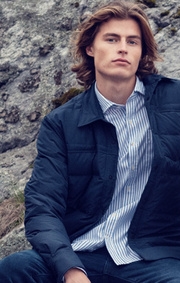 Boomerang - Oliver light down overshirt - Midnight blue