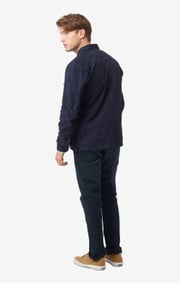 Boomerang - Leon suede overshirt - Blue nights