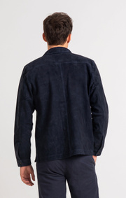 Boomerang - Leon suede overshirt - Blue nights