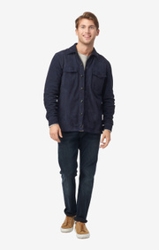 Boomerang - Leon suede overshirt - Blue nights