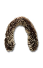 Boomerang - Fake fur collar - Natural