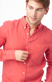 LINUS LINEN T.A. FIT B.D. SHIRT