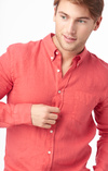 LINUS LINEN T.A. FIT B.D. SHIRT
