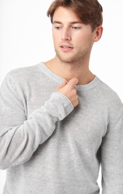 AXEL LINEN O-NECK SWEATER