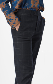 Boomerang - MEGHAN CHECKED TROUSER - Night sky