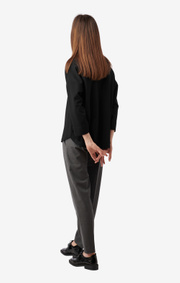 Boomerang - GRETA INTERLOCK TOP - Black
