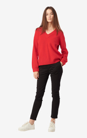 Boomerang - RUTAN V-NECK SWEATER - Postbox red