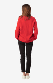 Boomerang - RUTAN V-NECK SWEATER - Postbox red