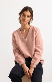 Boomerang - Rutan v-neck sweater - Pale blush