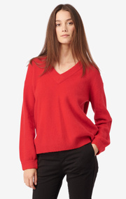 Boomerang - RUTAN V-NECK SWEATER - Postbox red