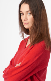 Boomerang - RUTAN V-NECK SWEATER - Postbox red