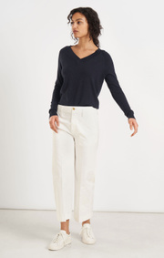 Boomerang - SALA V-NECK SWEATER - Night sky