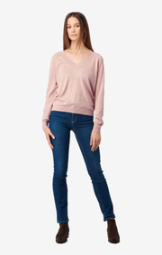 Boomerang - SALA V-NECK SWEATER - Pale blush