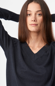 Boomerang - SALA V-NECK SWEATER - Night sky